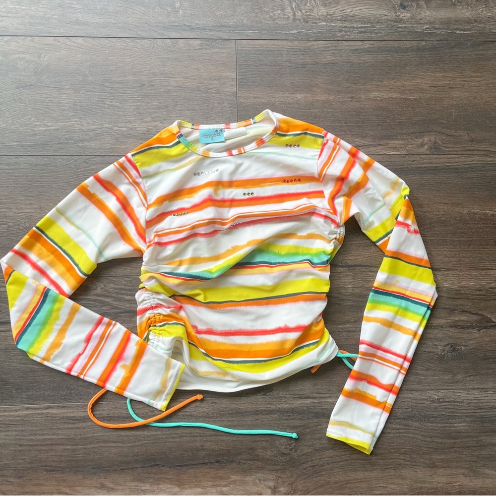 y2k letarte stripe bikini set 4 piece - Picture 3 of 6